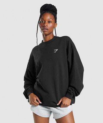 Gymshark Training Oversized Sweatshirt Ženske Accessories Crne | HR 3770DFM